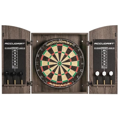 Accudart Armada Bristle Dartboard Cabinet Set – with Steel...