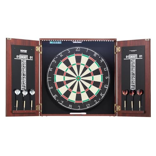 VEVOR Dart Board Cabinet Set, Ready-to-Play Bundle Official...