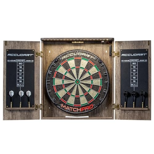 Accudart Match Pro Dartboard Cabinet Set – Sisal Board &