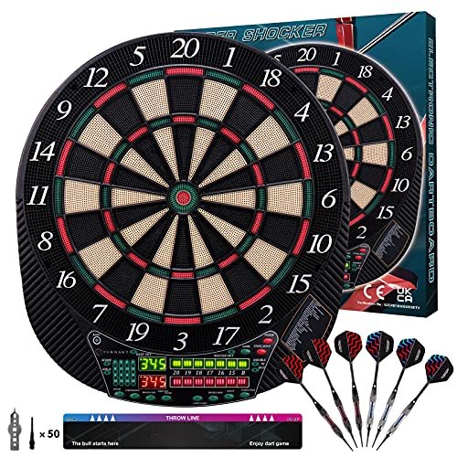 Turnart Electronic Dart Board - Dart Board 16-Player LED...