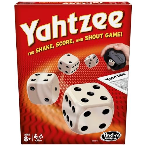 Hasbro Gaming Yahtzee Game, Fast-Playing Dice Games, Family...