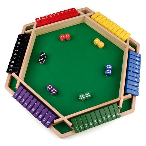 Kiapeak 1-6 Players Shut The Box Dice Wooden Board Game