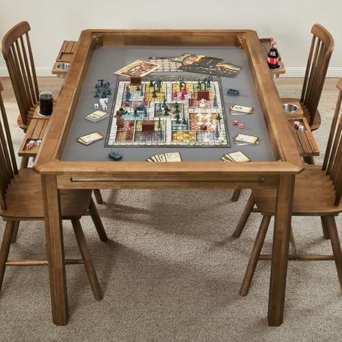Board Game Table with Removable Table Top, Seats 4-6 Players