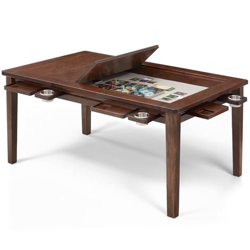 Coperat Solid Wood Board Game Table for Gaming and Dining