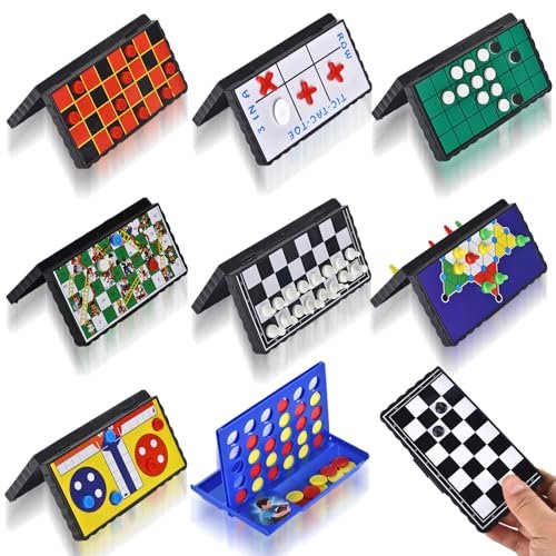 COLORGO 8-in-1 Mini Magnetic Chess Game Set Portable...