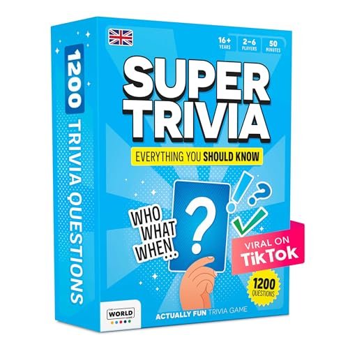 Super Trivia Game for Adults with 1200 Questions Board Game