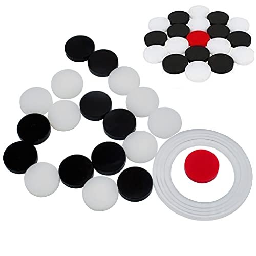 AAProTools Carrom Board Coins with Striker Plastic 20-Disk...